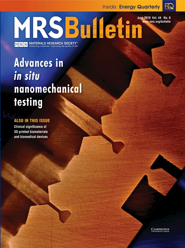 MRS Bulletin cover, Jun 2019