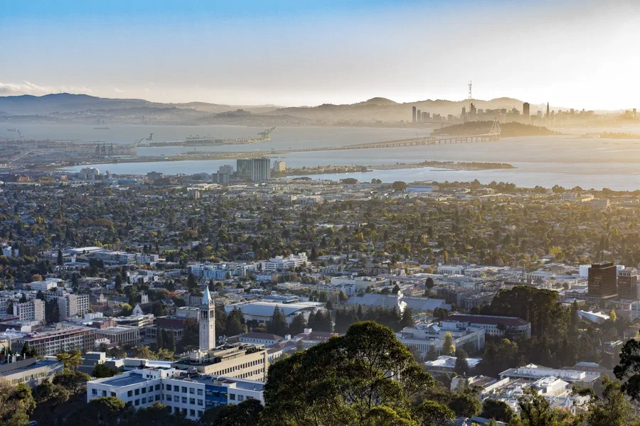 Sunrise over the Bay from the Berkeley hills, Sep 2016
