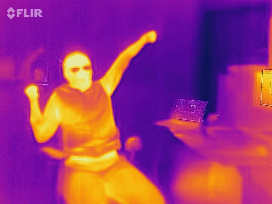 Seen through a thermal camera, Nov 2018